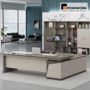 Bàn giám đốc chữ L hiện đại - Thiết kế sang trọng, tiện ích, gỗ cao cấp