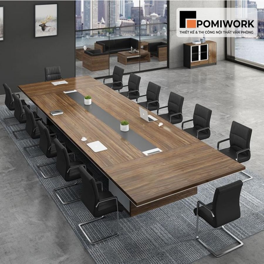 ban hop go cao cap mau ban dai sang trong cho phong hop cong ty