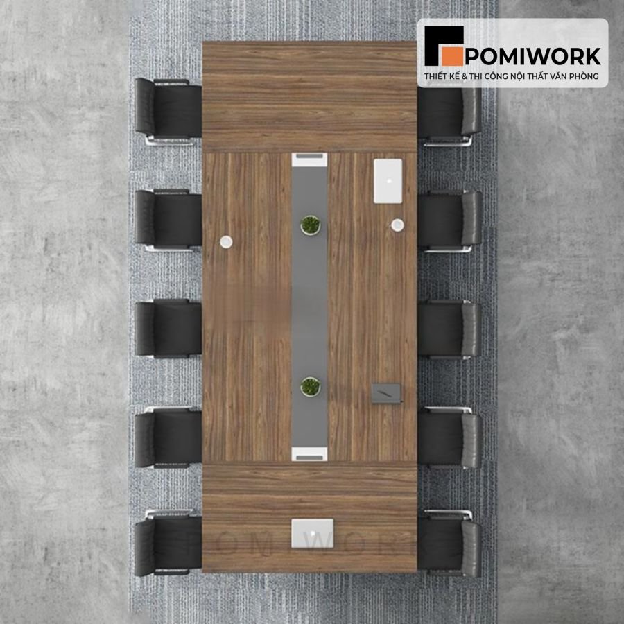 ban hop go cao cap mau ban dai sang trong cho phong hop cong ty