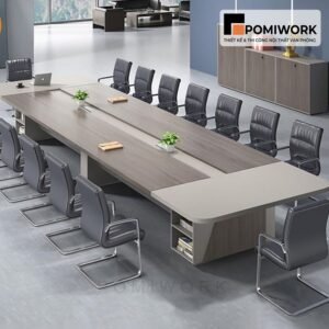 Bàn họp gỗ MDF cao cấp, phong cách châu Âu bền đẹp