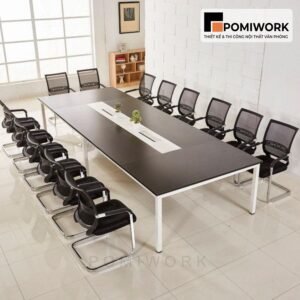 Bàn họp văn phòng chân sắt mặt gỗ - Bền đẹp, sang trọng, phù hợp mọi không gian
