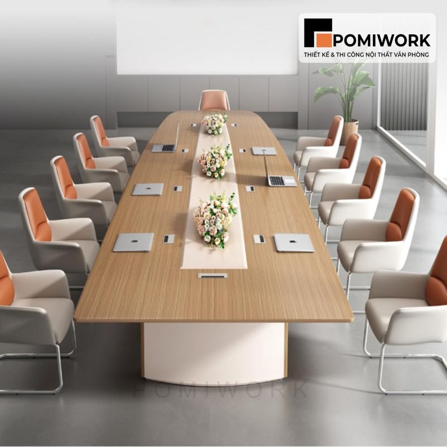ban hop van phong dai 12 14 nguoi thiet ke hien dai sang trong
