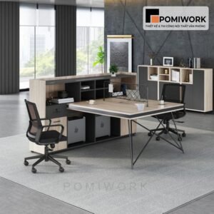 Bàn làm việc 2 người hiện đại - Thiết kế sang trọng, gỗ MDF bền đẹp
