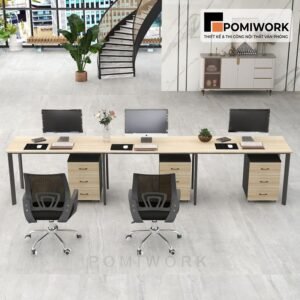 Bàn làm việc 3 người - Thiết kế hiện đại, chắc chắn