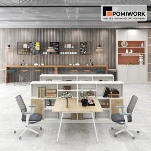 Bàn làm việc 4 người thiết kế hiện đại, sang trọng