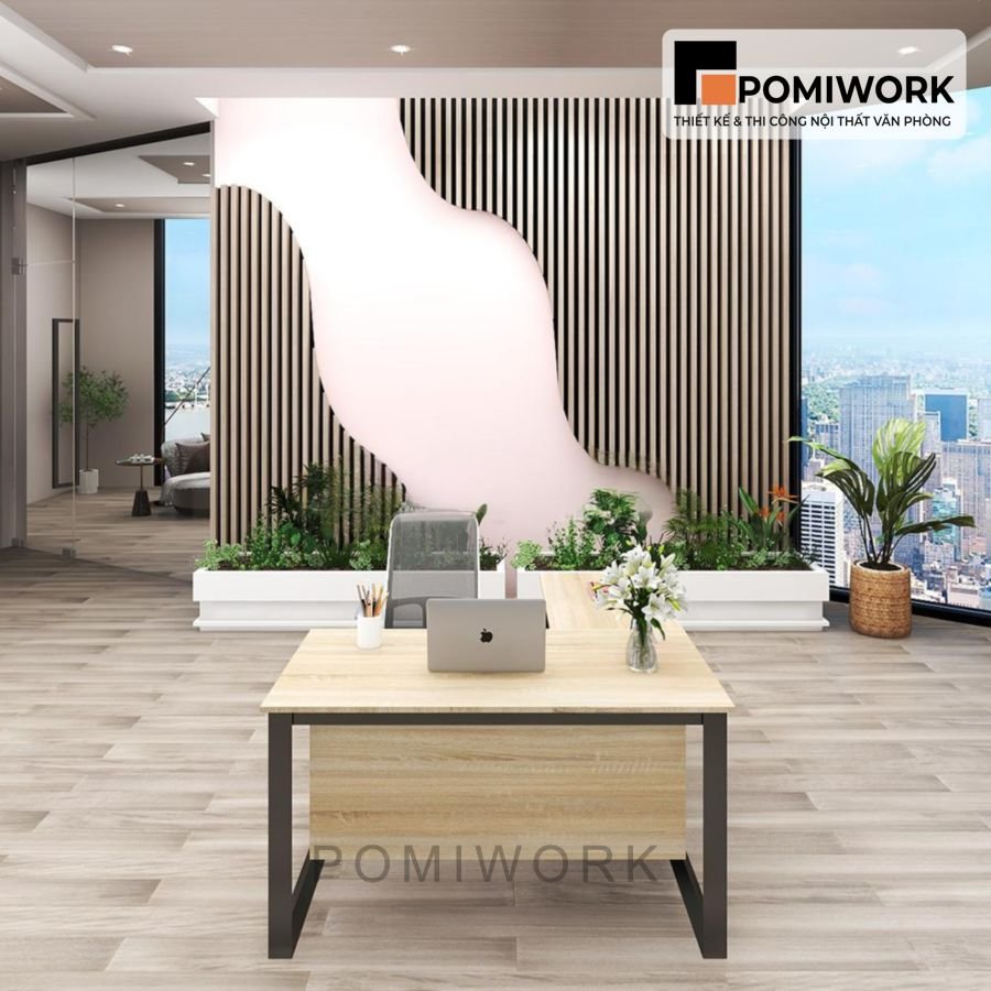 ban lam viec chu L hien dai kem hoc tu di dong tien loi