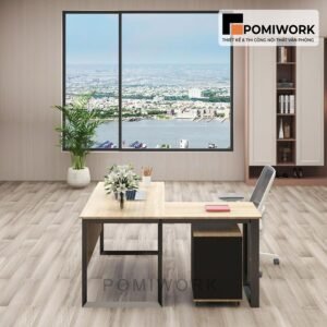Bàn làm việc chữ L hiện đại kèm hộc tủ di động tiện lợi