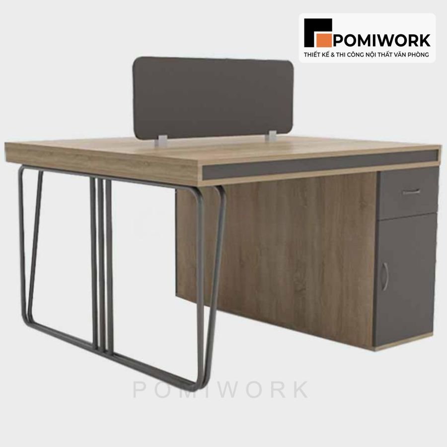 ban lam viec doi cho van phong thiet ke gon gang ben dep