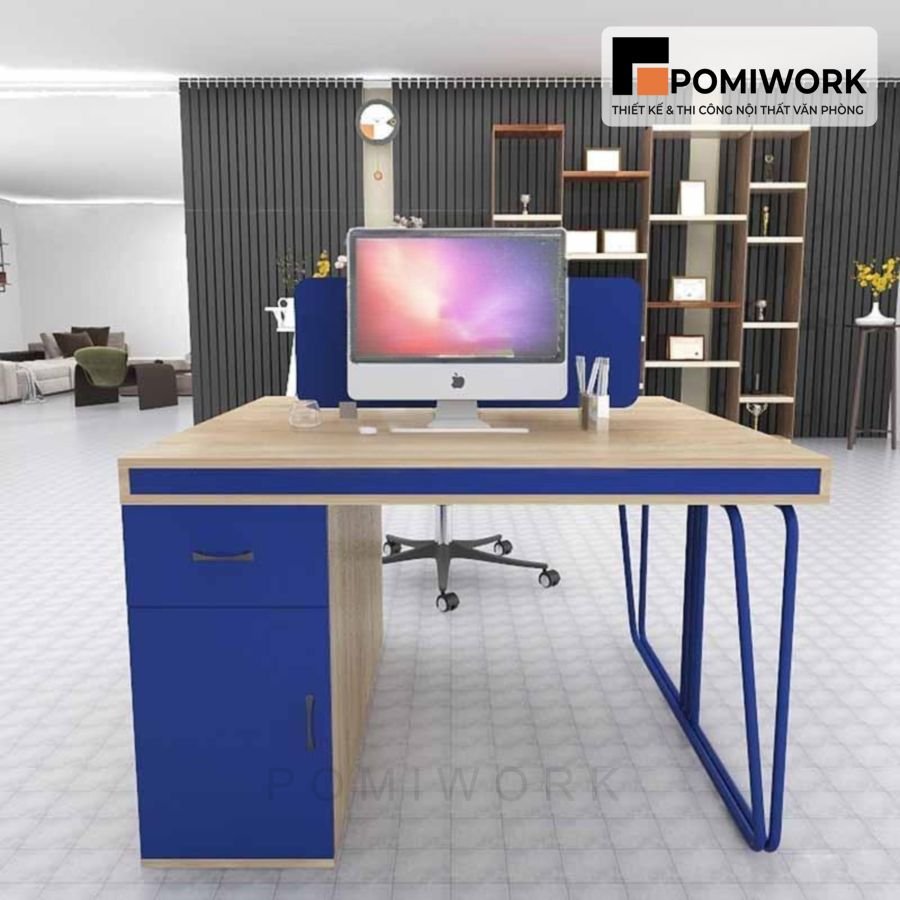 ban lam viec doi cho van phong thiet ke gon gang ben dep