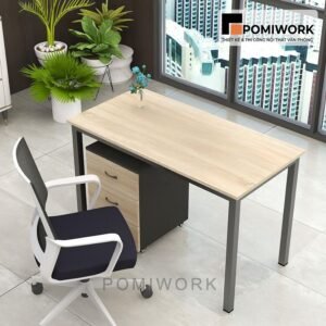 Bàn làm việc đơn giản hiện đại có hộc tủ - Bàn văn phòng giá rẻ
