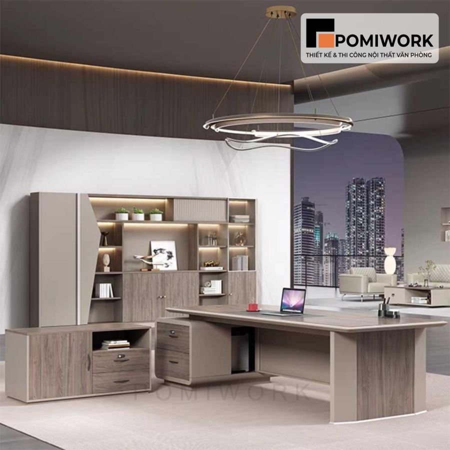 ban lam viec giam doc hien dai toi gian tinh te sang trong Bàn làm việc giám đốc hiện đại - Tối giản, tinh tế, sang trọng