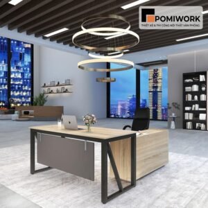Bàn làm việc lãnh đạo chữ L hiện đại - Kiểu dáng sang trọng, giá tốt