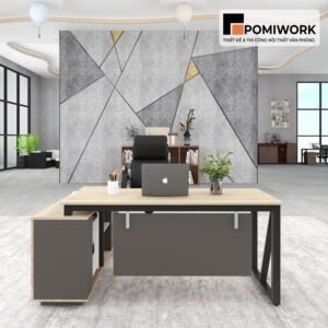 Bàn làm việc lãnh đạo hiện đại có tủ - Phong cách sang trọng, chuyên nghiệp