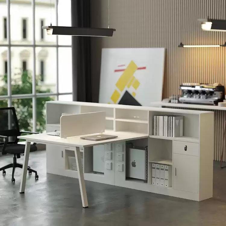 ban lam viec nhom 2 nguoi co ke luu tru hien dai va chuyen nghiep