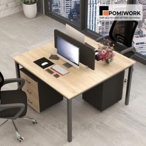 Bàn làm việc nhóm 2 người đẹp, đơn giản và hiện đại