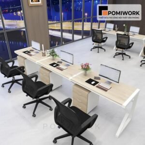 Bàn làm việc nhóm 3 người -Thiết kế hiện đại, tối ưu không gian văn phòng