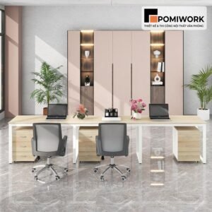 Bàn làm việc nhóm 3 người - Thiết kế hiện đại, chắc chắn