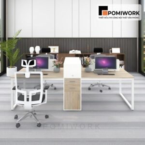 Bàn làm việc nhóm 4 người tiện lợi, sang trọng, giá tốt