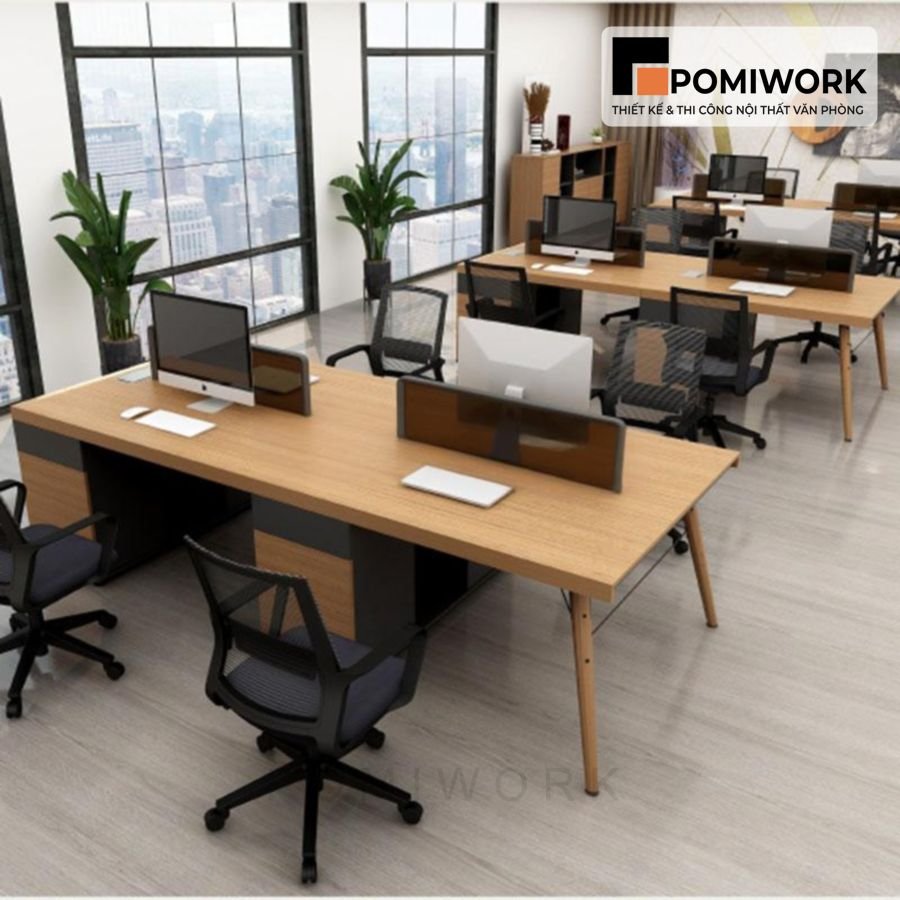 ban lam viec nhom 4 nguoi kieu dang hien dai chat lieu ben dep