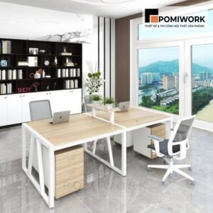 Bàn làm việc nhóm 4 người ngồi đẹp, bền, giá tốt