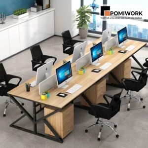 Bàn làm việc nhóm 6 người - Bàn văn phòng đẹp, hiện đại