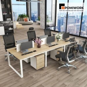 Bàn làm việc nhóm 6 người - Nội thất văn phòng cao cấp