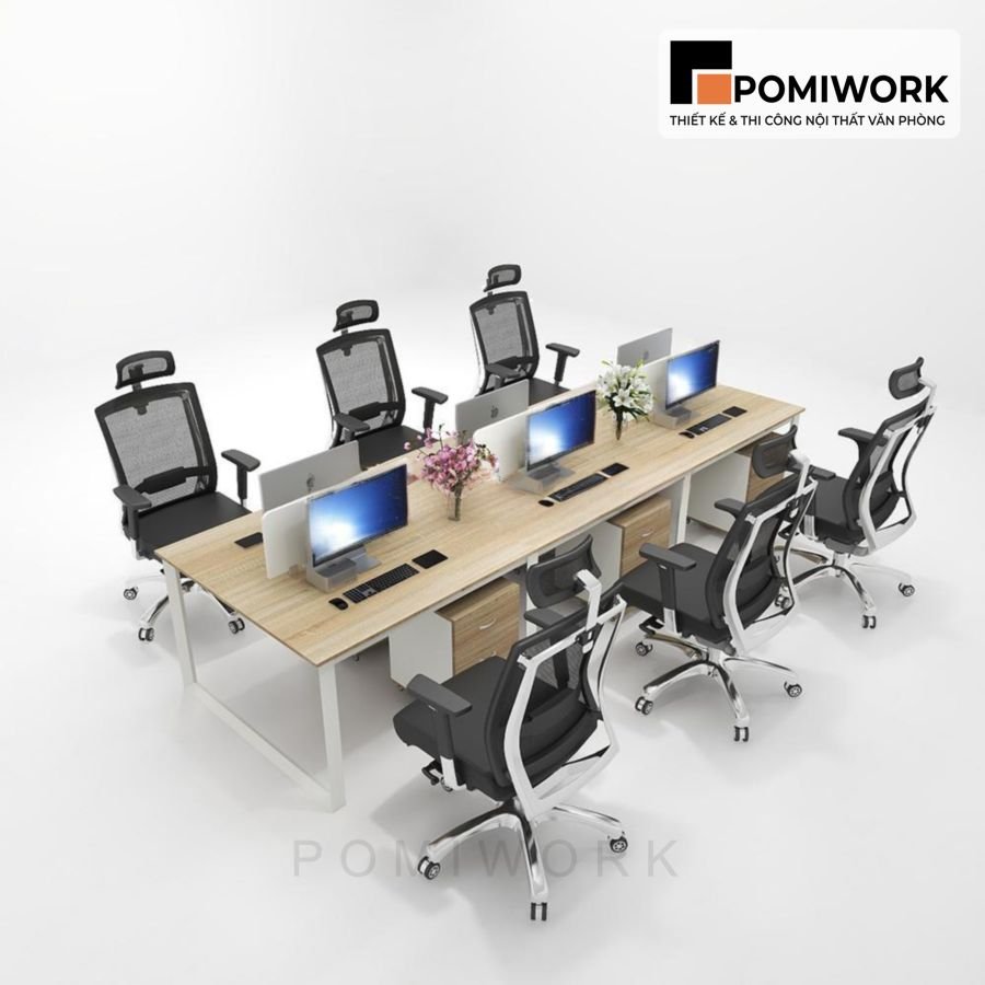 ban lam viec nhom 6 nguoi co hoc tu noi that van phong cao cap