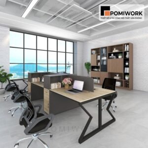 Bàn làm việc nhóm 6 người, thiết kế sang trọng, giá tốt