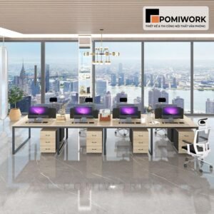 Bàn làm việc nhóm 8 người - Gỗ MDF cao cấp, tiện lợi, bền đẹp