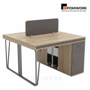Bàn làm việc văn phòng 2 người - Đơn giản và hiện đại