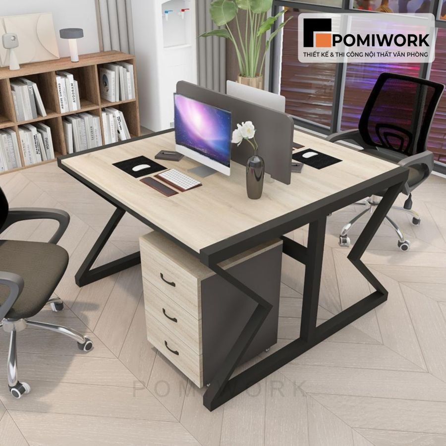 ban lam viec van phong 2 nguoi dep ben gia tot