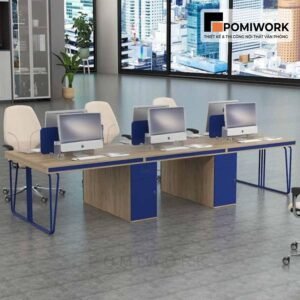 Cụm bàn nhân viên văn phòng 6 chỗ - Thiết kế trẻ trung, hiện đại, tiện lợi