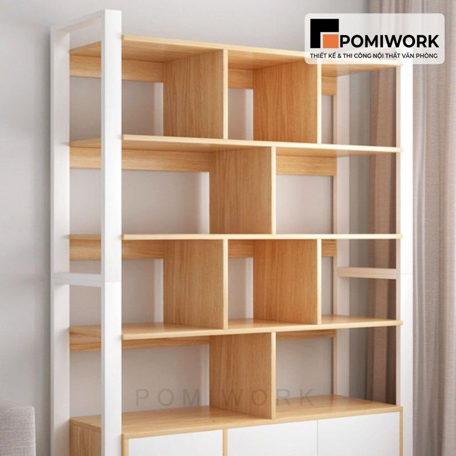 ke trang tri van phong dep Kệ trang trí văn phòng đẹp - Sắp xếp hồ sơ và trang trí hiệu quả