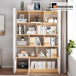 Kệ trang trí văn phòng đẹp - Sắp xếp hồ sơ và trang trí hiệu quả