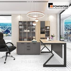 Mẫu bàn giám đốc đẹp - Thiết kế chữ Z tinh tế, sang trọng