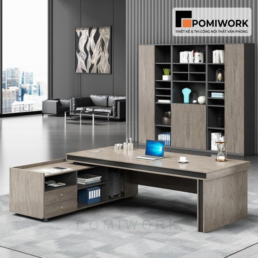 mau ban giam doc go mdf dep Mẫu bàn giám đốc gỗ MDF đẹp - Hiện đại, tinh tế, đẳng cấp doanh nhân