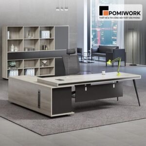 Mẫu bàn làm việc lãnh đạo chữ L đẹp - Sang trọng, tiện lợi, hợp phong thủy