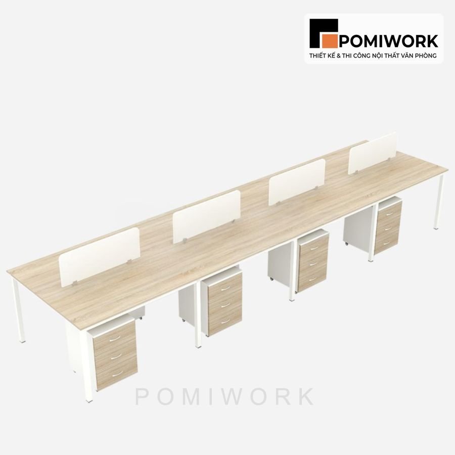 mau ban van phong dai cho 8 nhan vien sang trong ben dep