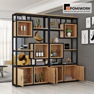 Mẫu kệ trang trí văn phòng đẹp - Sang trọng, ấn tượng và đẳng cấp