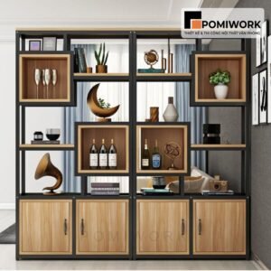 Mẫu kệ trang trí văn phòng đẹp - Sang trọng, ấn tượng và đẳng cấp