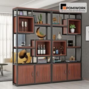 Mẫu kệ trang trí văn phòng đẹp - Sang trọng, ấn tượng và đẳng cấp