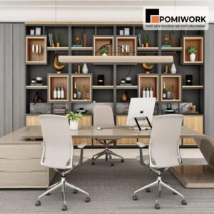 Mẫu kệ trang trí văn phòng đẹp - Sang trọng, ấn tượng và đẳng cấp