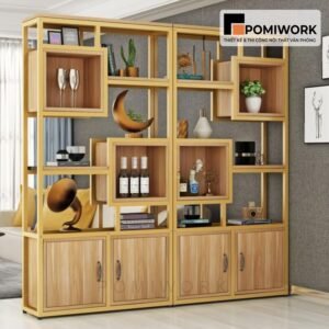 Mẫu kệ trang trí văn phòng đẹp - Sang trọng, ấn tượng và đẳng cấp