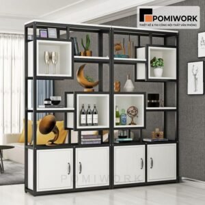 Mẫu kệ trang trí văn phòng đẹp - Sang trọng, ấn tượng và đẳng cấp