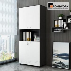 Mẫu tủ hồ sơ cao 4 cánh - Lưu trữ tài liệu ngăn nắp, gọn gàng