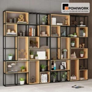 Top mẫu kệ trang trí văn phòng hiện đại - Decor đẹp, ấn tượng