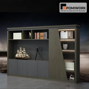 Tủ hồ sơ giám đốc cao cấp - Thiết kế sang trọng, đèn LED hiện đại