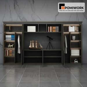 Tủ hồ sơ giám đốc cao cấp - Thiết kế sang trọng, đèn LED hiện đại