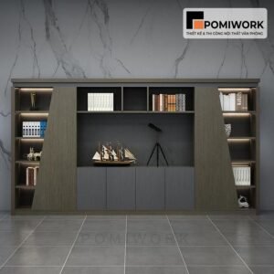 Tủ hồ sơ giám đốc cao cấp - Thiết kế sang trọng, đèn LED hiện đại