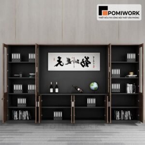 Tủ hồ sơ văn phòng giám đốc gỗ MF - Thiết kế hiện đại, bền đẹp